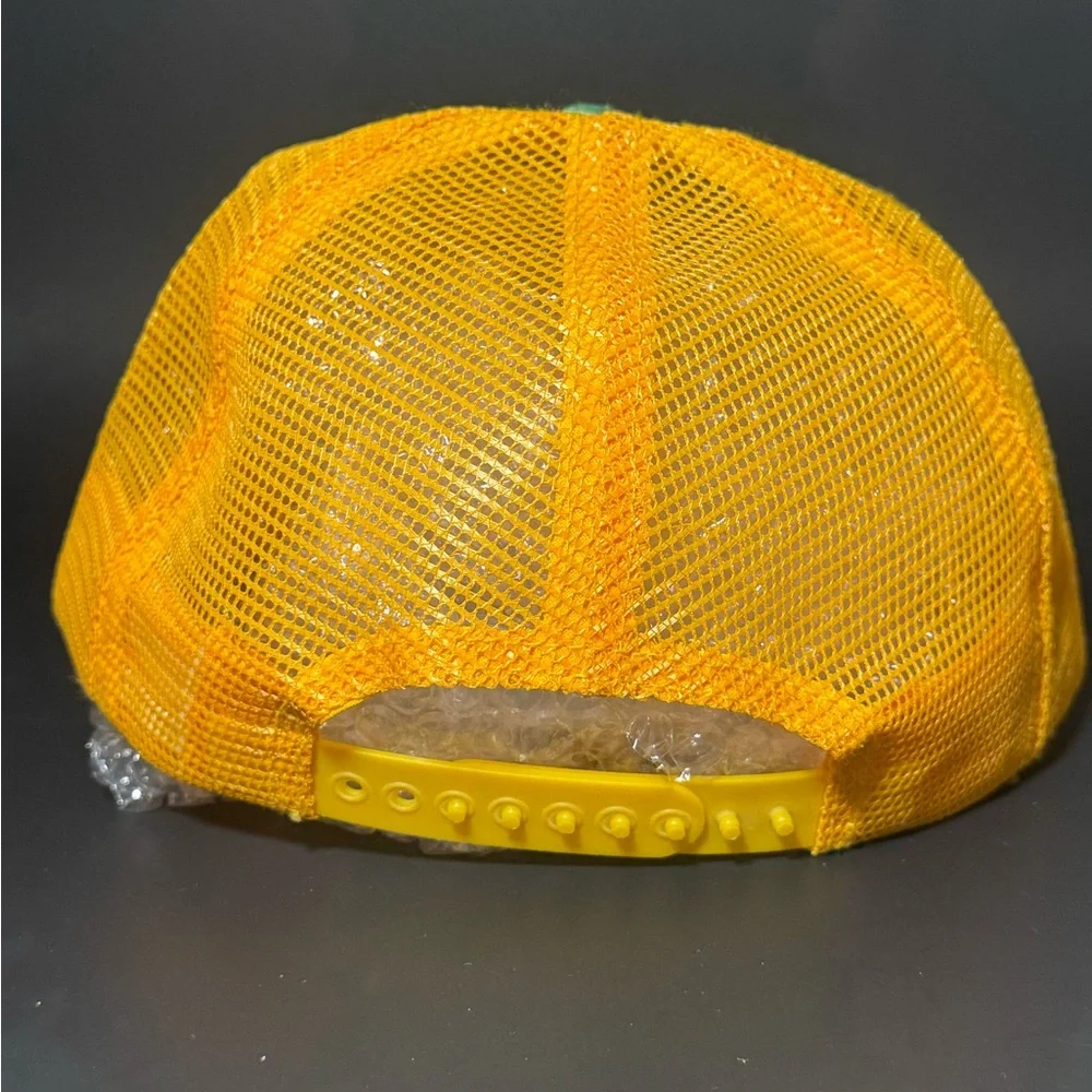 Y2K ROXY Green Satin Mesh Snap‎ Back Hat One Size